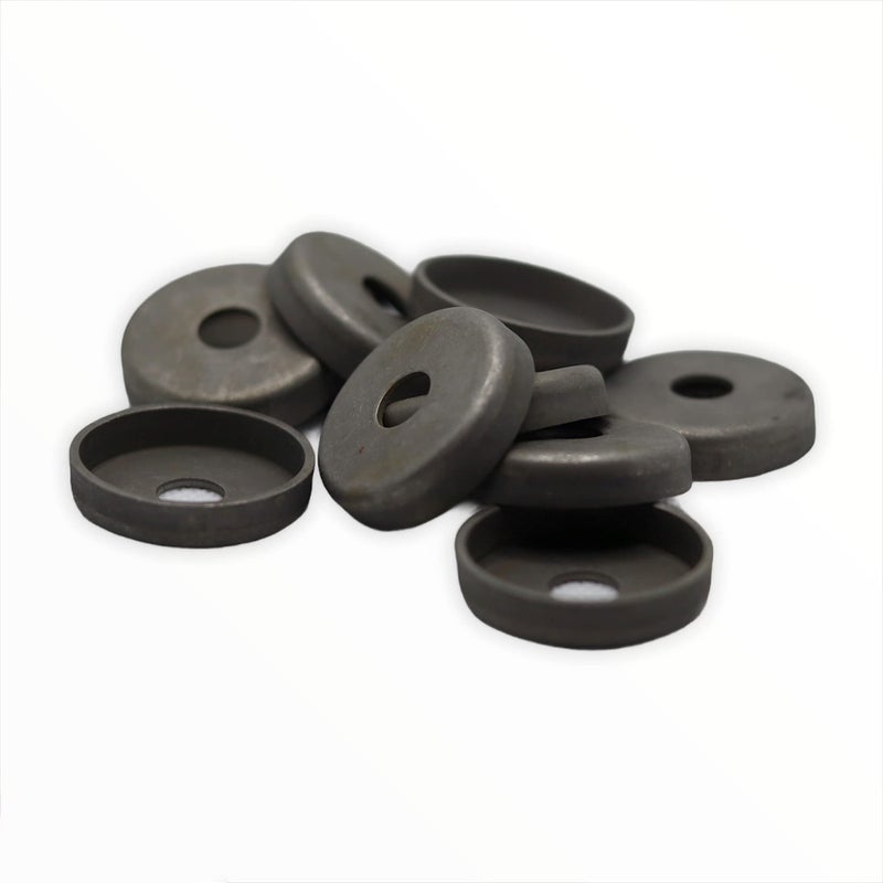 KOMORAX 4 (Four) 1.5" Steel Weld On Cups Feet Metal Wrought Iron Patio Chair Leg Caps - Image 2